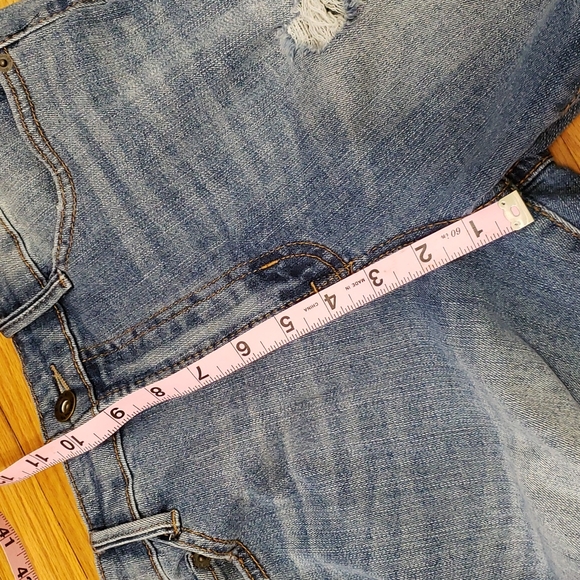 Jessica Simpson - Venice Cutoff Short Distressed High Rise Denim Jean 28 - Picture 10 of 11